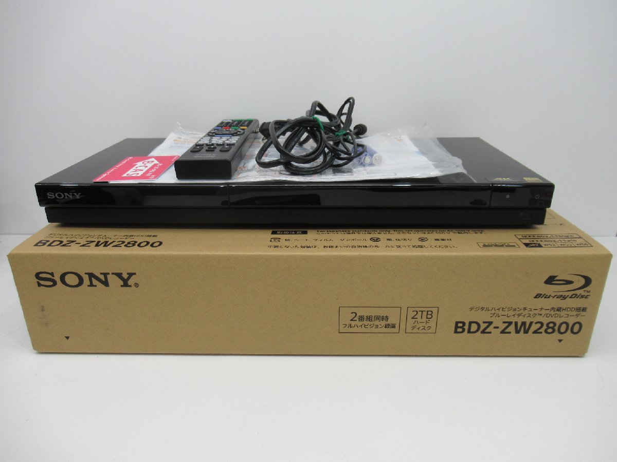 SONY ソニー ブルーレイレコーダー BDZ-ZW2800 店頭にて買取しました 